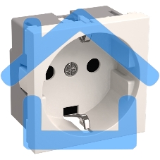 Розетка Iek (CKK-40D-RSZB2-K01-K) РКС-20-30-П-К Розетка с з/к 2к (на 2 модуля) ПРАЙМЕР белая