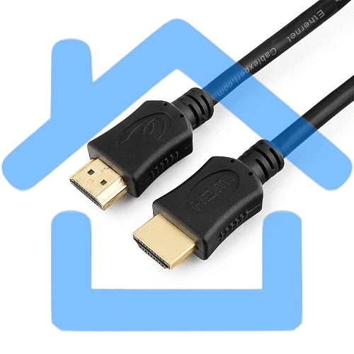 Кабель Cablexpert HDMI CC-HDMI4L-6, 19M/19M, v2.0, серия Light, позол.разъемы, экран, 1.8м, черный, пакет