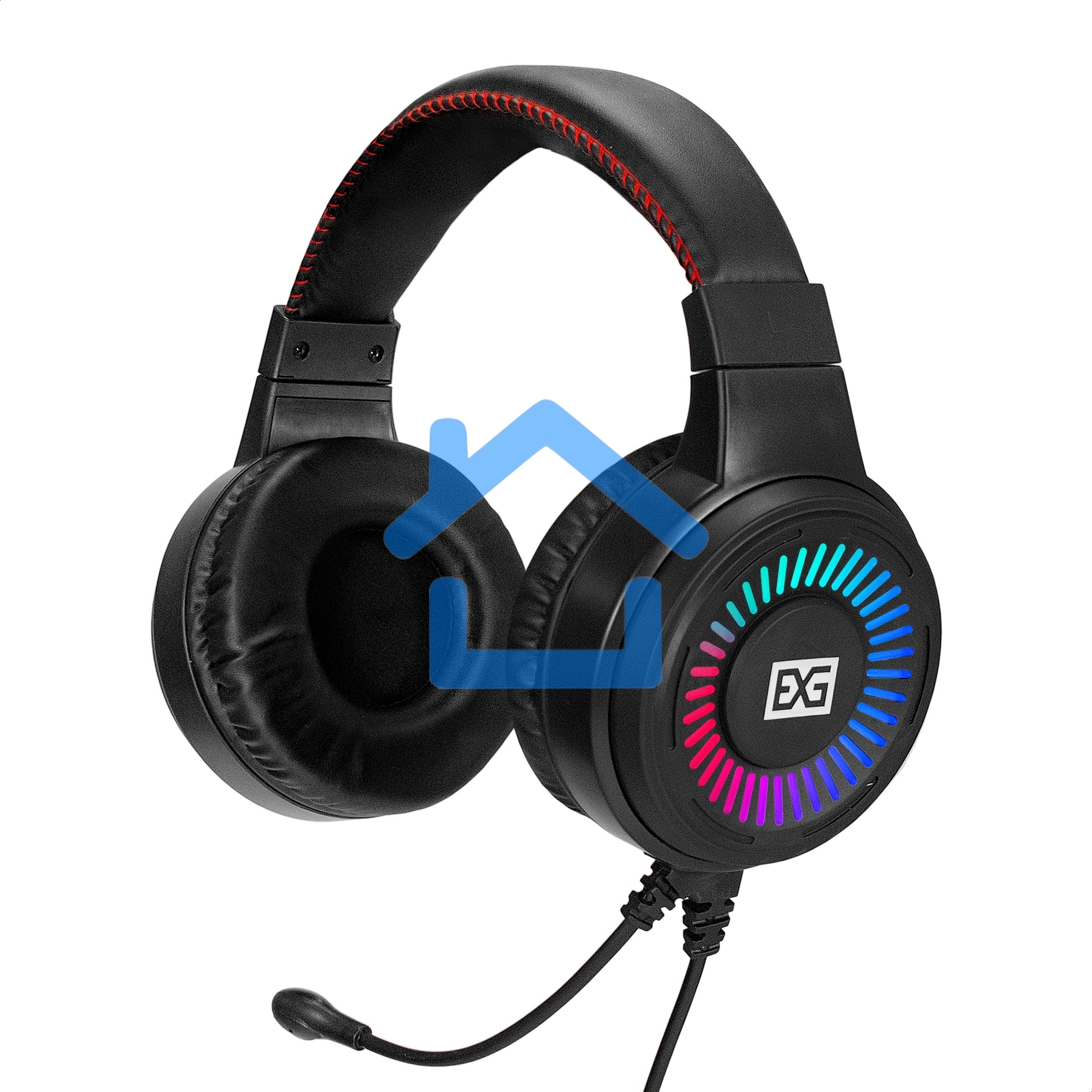 Полноразмерные игровые наушники с микрофоном (гарнитура) ExeGate Gaming HS-520G (USB, 2x3.5мм, динамик 40мм, 20-20000Гц, длина кабеля 2.5м, регулировка громкости, RGb подсветка)
