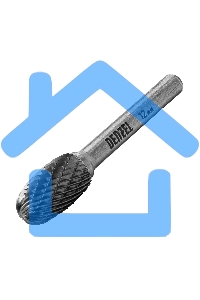 Борфреза по металлу твердосплавная, овальная, тип-E, 12 мм Denzel