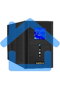 Источник бесперебойного питания (инвертор, синус, для котла) ExeGate SineTower SN-1000.LCD.AVR.2SH.1C13.USB 1000VA/800W, чистая синусоида, LCD дисплей, AVR, 2*Schuko+1*C13, USB, линейно-интерактивный, черный