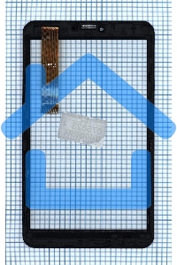 Сенсорное стекло (тачскрин) для Irbis TZ81L, черное с рамкой