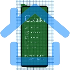 Керамическая пленка (стекло) для OPPO A72 черный