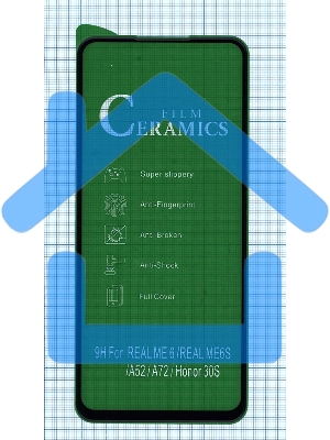 Керамическая пленка (стекло) для OPPO A72 черный