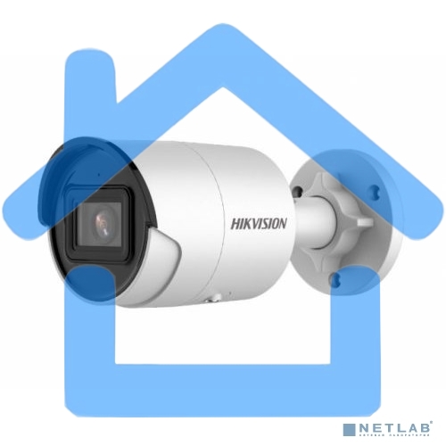 Камера видеонаблюдения цилиндрическая Hikvision DS-2CD2083G2-IU(2.8mm) 8Мп уличнаяс EXIR-подсветкой до 40м и технологией AcuSense1/2.8