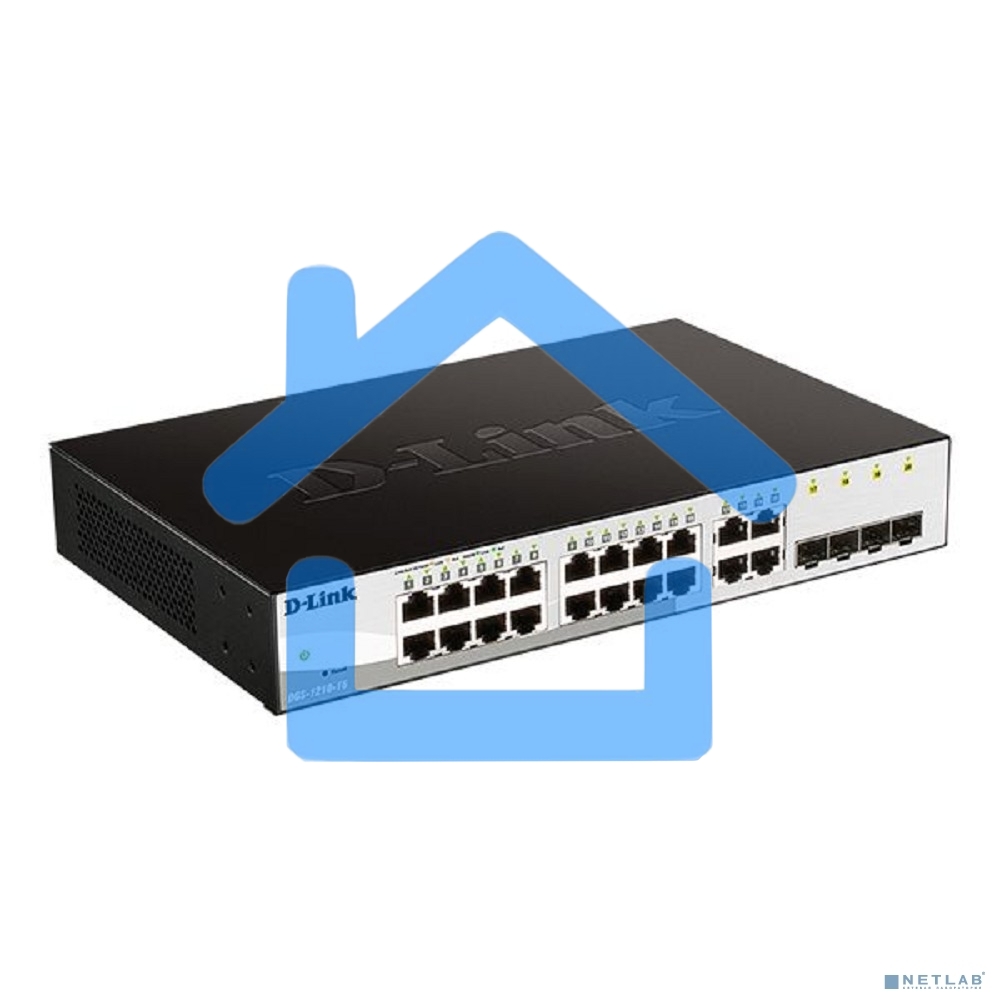 Коммутатор настраиваемый L2 коммутатор, 16х1000Base-T, 4хCombo 1000Base-T/SFP, упрощенный интерфейс CLI