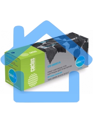 Картридж лазерный Cactus CS-Q6001A голубой (2000 стр.) для HP 1600/2600N/M1015/M1017