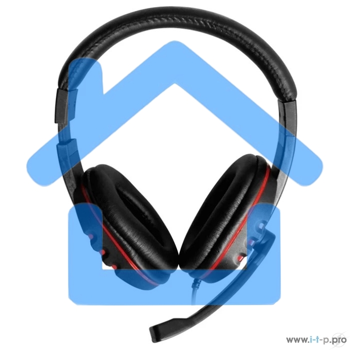 Гарнитура Oklick HS-L380G черный/красный 1.8м мониторы оголовье (JD-032)