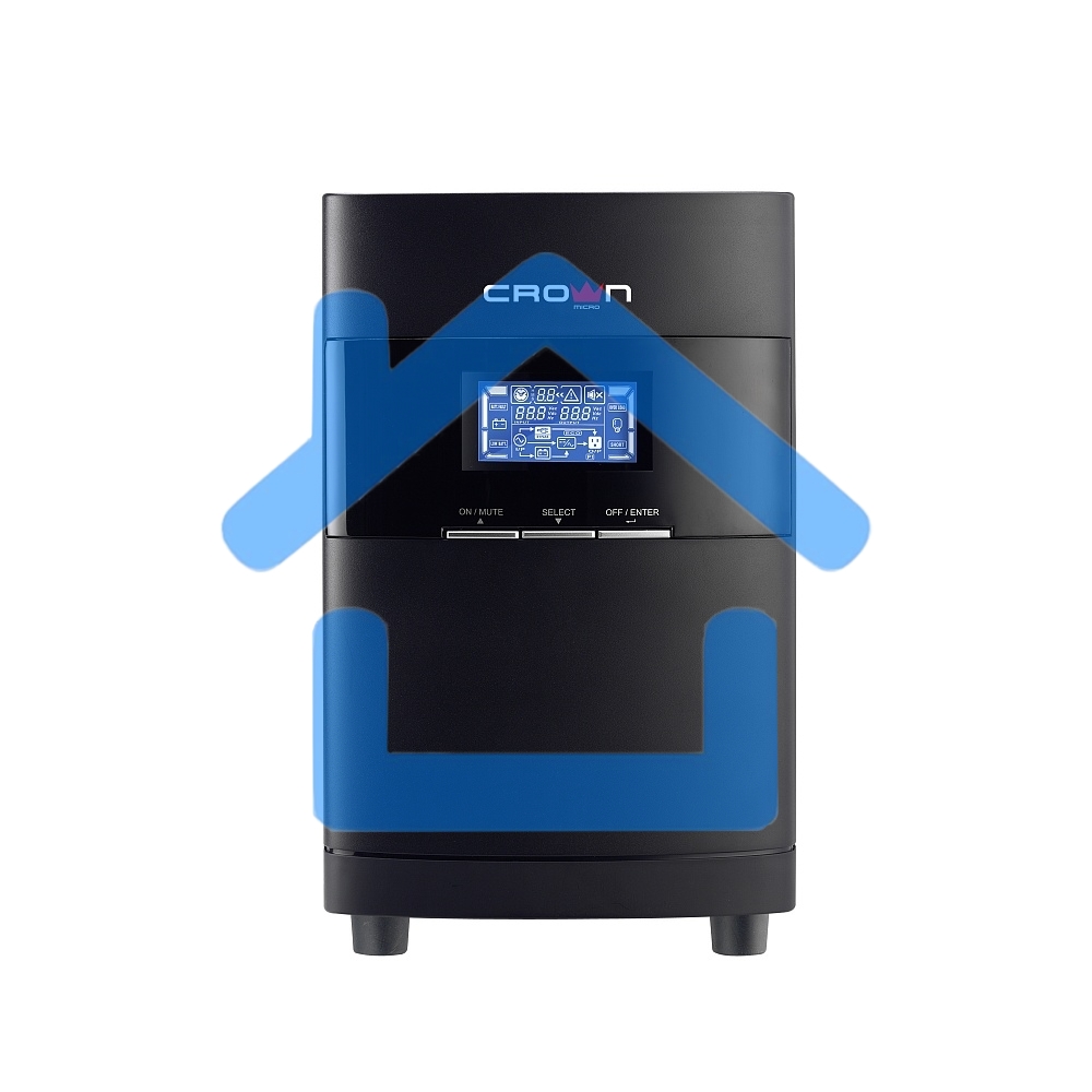 Источник бесперебойного питания CROWN On-Line CMUOA-350-1K EURO 1000VA/900W, корпус металл, TOWER, АКБ 3*12V/7AH, PF-0.9, AVR 110-300V, порт RJ-11/45+USB/RS-232, EPO, розетки 2*EURO, входной кабель 2 м, вентилятор охлаждения, автомат, слот для SNMP, порт 