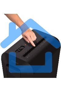 Шредер Fellowes PowerShred LX65 черный (секр.P-4)/перекрестный/10лист./22лтр./скрепки/скобы/пл.карты