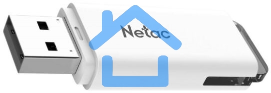 Флешка USB R/W Netac U185 8Gb <NT03U185N-008G-20WH>, USB2.0, с колпачком, пластиковая белая
