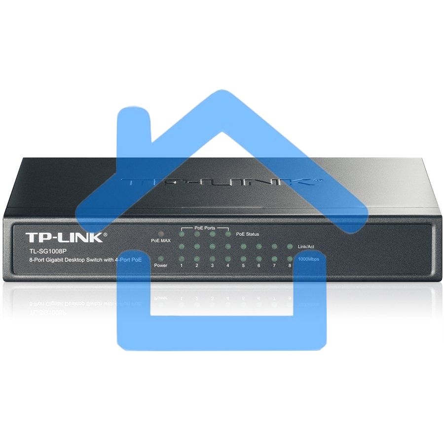 Коммутатор TP-Link SMB TL-SG1008P Коммутатор 8-port Gigabit Switch с 4 портами РоЕ