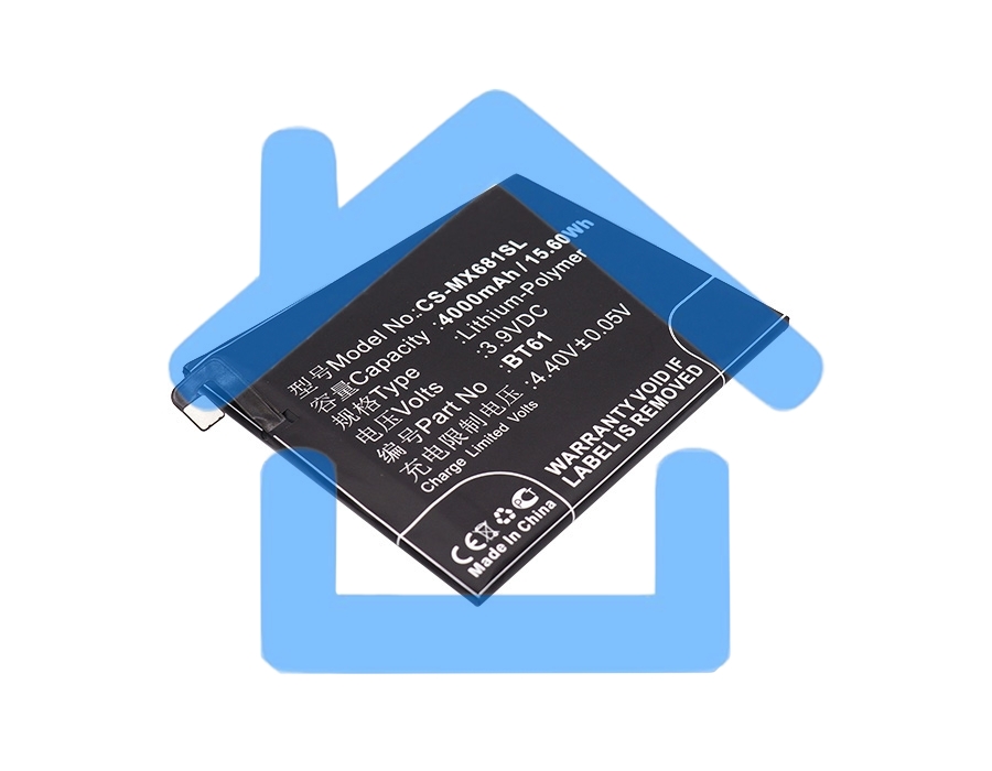 Аккумулятор CameronSinoCS-MX681SL BT61 для Meizu M3 Note (М - версия M681H) 3.9V / 4000mAh / 15.60Wh