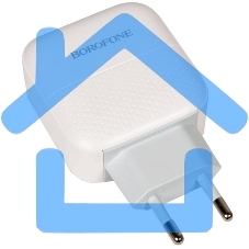 Зарядное устройство BOROFONE BA46A Premium, один порт USB, один порт Type-C, PD, 18W, 5V, 3.0A, белый