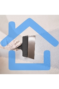 Шпатель фасадный 200 мм нержавеющая сталь, пластмассовая ручка Rexant 89-0206