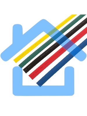 Термоусаживаемые трубки Rexant 12,0/6,0 мм, набор пять цветов, упаковка 50 шт. по 1 м