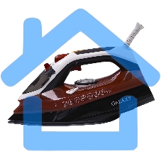 Утюг Galaxy GL 6131, оранжевый, паровой, 2500 Вт, подача пара до 50 г/мин, паровой удар до 230 г/мин, функции: автоотключение, самоочистка, антикапля, антинакипь, функция увлажнения, вертикальное отпаривание, керамическое покрытие подошвы, защита от перег