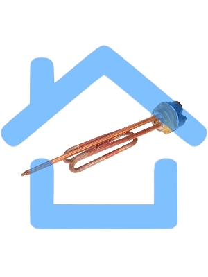 Нагревательный элемент для бойлера, ТЭН, RCT-2500 Вт, фланец М6, 42 мм, с терморегулятором 70 градусов и уплотнительным кольцом