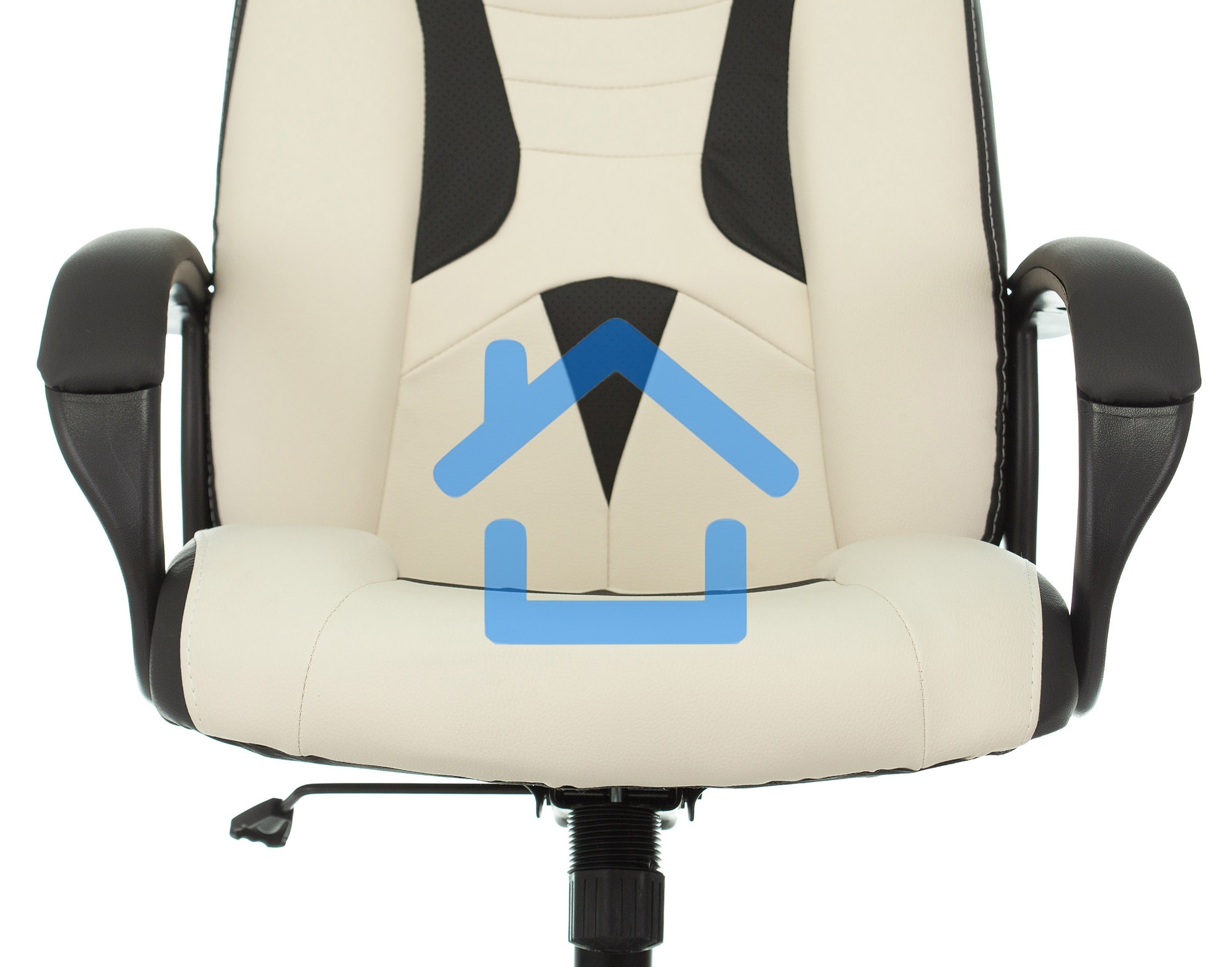 Кресло игровое Бюрократ Zombie 8 белый/черный, искусственная кожа, крестовина пластик