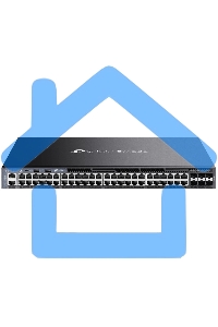 Стекируемый управляемый коммутатор TP-Link SG6654X 3 го уровня Omada с 48 гигабитными портами и 6 портами SFP+