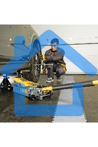 Домкрат гидравлический подкатной Denzel 2/3 т, 98-770 мм, быстрый подъем, низ. подхват, проф, SUV 51270