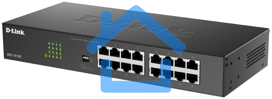 Коммутатор D-Link DGS-1016D DGS-1016D/J1A 16x1Gbит/с неуправляемый