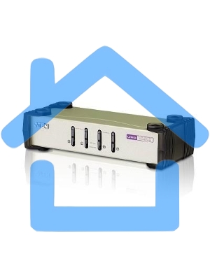 Переключатель ATEN CS84U(-AT) 4-портовый KVM-переключатель 1 user(HDB15(SVGA Female)+KBD(PS/2)+MOUSE(PS/2), KVM-порты: SPHD18(Female). В комплекте: кабели KVM (2L-5201P)-4шт. Не требует внешнего питания