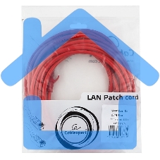 Патч-корд UTP Cablexpert кат.5e, 5м, литой, многожильный (красный)