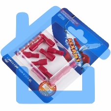 Клемма плоская Rexant, полностью изолированная гнездо - 5.6 мм, 0.5-1.5 мм², (РППи-м 1.5-(4.8) / FDFD1.25-187(8)), в упак. 10 шт.