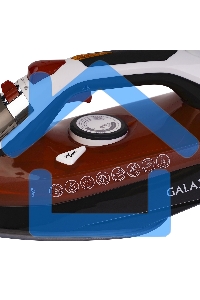 Утюг Galaxy GL 6131, оранжевый, паровой, 2500 Вт, подача пара до 50 г/мин, паровой удар до 230 г/мин, функции: автоотключение, самоочистка, антикапля, антинакипь, функция увлажнения, вертикальное отпаривание, керамическое покрытие подошвы, защита от перег