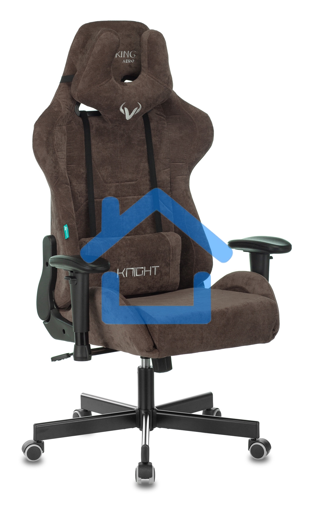 Кресло игровое Бюрократ VIKING KNIGHT LT10 FABRIC коричневый крестовина металл/пластик