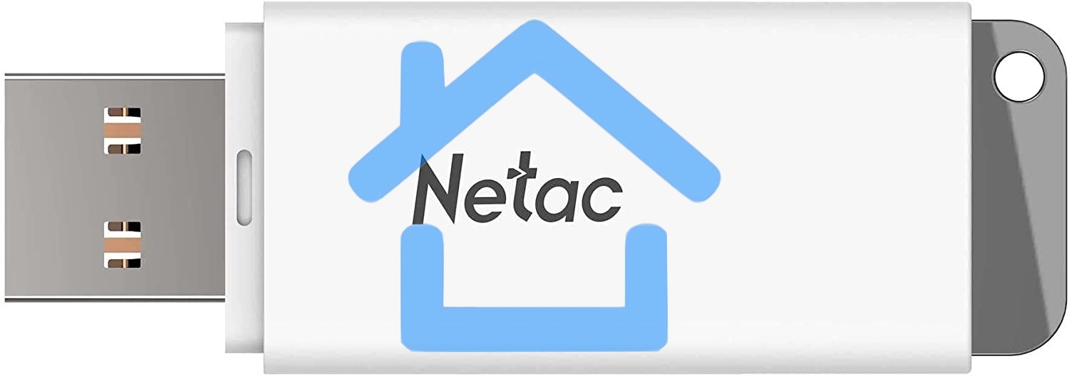 Флешка USB R/W Netac U185 8Gb <NT03U185N-008G-20WH>, USB2.0, с колпачком, пластиковая белая
