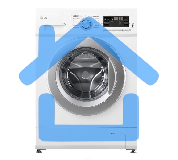 Стиральная машина LG F1296HDS1 белый, загрузка фронтальная 7 кг, 1200 об/мин., класс: А