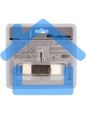 Сверло по керамической плитке и стеклу, 120 х 55 мм, 6 гр.хв-к, с центр. сверлом Сибртех