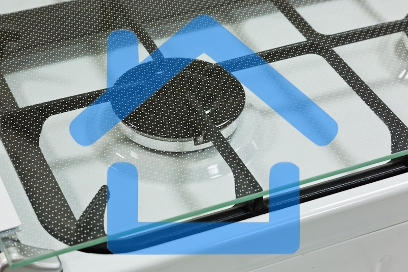 Плита газовая De Luxe 506040.04Г (КР) ЧР белый, конфорок 4 шт, духовка 54 л, 50 см x 85 см x 60 см