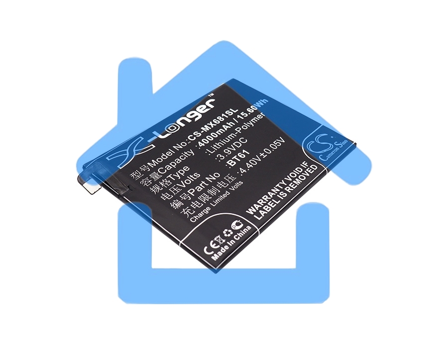 Аккумулятор CameronSinoCS-MX681SL BT61 для Meizu M3 Note (М - версия M681H) 3.9V / 4000mAh / 15.60Wh