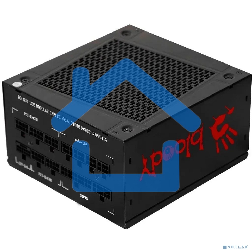 Блок питания Bloody BD-PS1250P, 1250 Вт, 80 PLUS Platinum, 140мм, модульный, черный