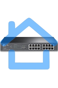 Коммутатор TP-Link SMB TL-SG1016PE Easy Smart гигабитный 16-портовый коммутатор с 8 портами PoE+