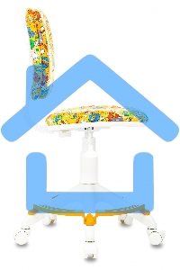 Кресло детское Бюрократ CH-W204/F оранжевый бэнг крестовина пластик подст.для ног пластик белый