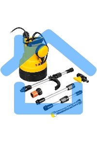 Дренажный насос для чистой воды DPB400, 400 Вт, подъем 11 м, 5500 л/ч Denzel