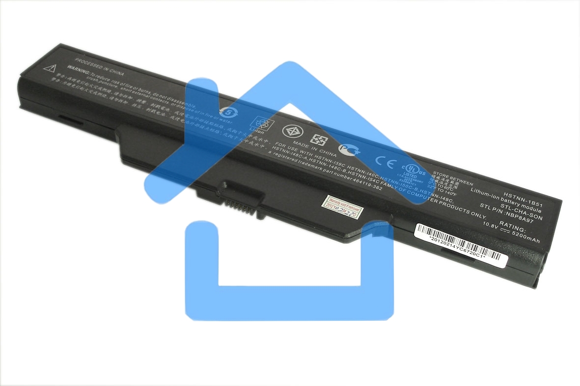 Аккумуляторная батарея для ноутбука HP Compaq 550, 610 10,8V 5200mAh OEM черный