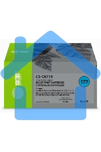 Картридж струйный Cactus CS-C8719 № 177XL черный (38 мл) для HP PhotoSmart 3100, 3210, 3213, 3310, 3313, C5183, C6100, C6183, C6200, C6283, C7183, C7200, C7280, C7283, C8183, D7100, D7160, D7300, D7363, D7463