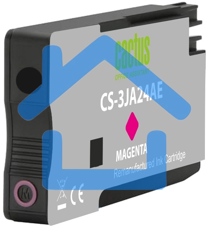 Картридж струйный Cactus CS-3JA24AE 963 пурпурный пигментный (11 мл) для HP OfficeJet 9010/9012/9013/9014/9015/9016/9019/9020/9025