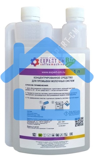 Жидкость для очистки молочных систем EXPERT-CM Bio, флакон с дозатором 1л