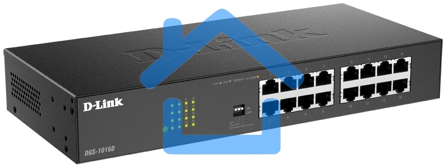 Коммутатор D-Link DGS-1016D DGS-1016D/J1A 16x1Gbит/с неуправляемый