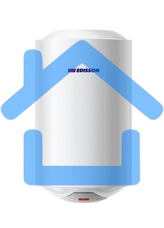 Водонагреватель Edisson ER 100 V 100л, 1,5 кВт, 220В, время нагрева 2ч 35 мин, габариты 450х1050х460мм, внутр. бак эмаль. вес 27кг.