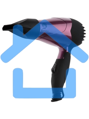 Фен ВАСИЛИСА ФН1-1000 : СКЛАДНАЯ РУЧКА, 1000Вт, фиолет. с черным (Россия)(36)