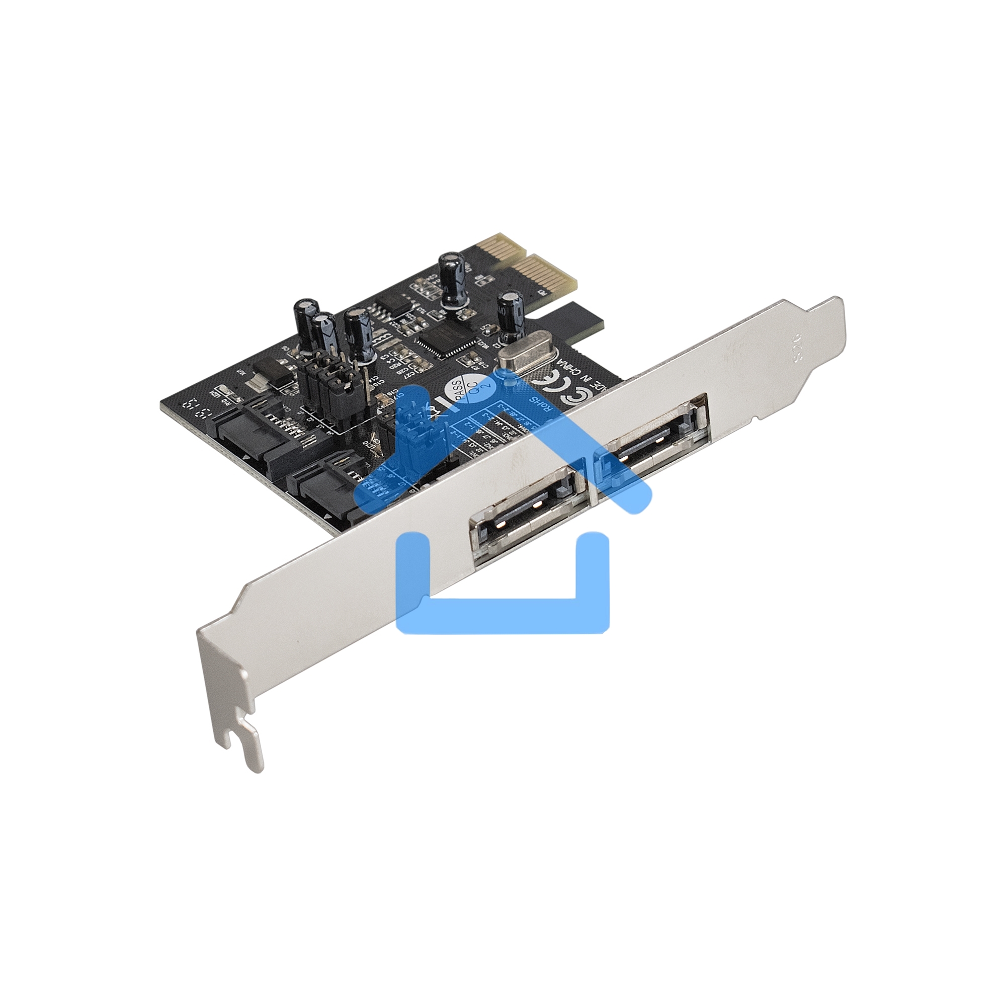 Контроллер ExeGate EXE-501 PCI-E 2.0, SATA3 6Gb/s, 2 int+2 ext (OEM)