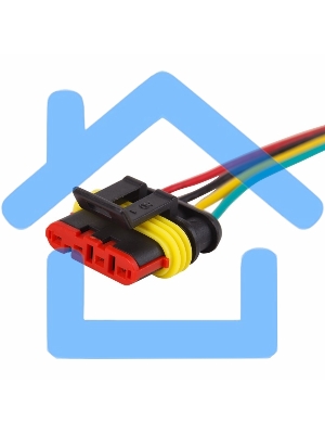 Автомобильный разъем гнездо с проводом 20 см(3-контактный) DJ7031-1.5-21