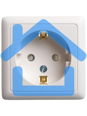 Розетка 1-м ОП Хит 16А 250В защ. шторки с заземл. белый SchE RA16-138-B